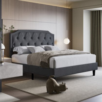 Grey full size store bed frame